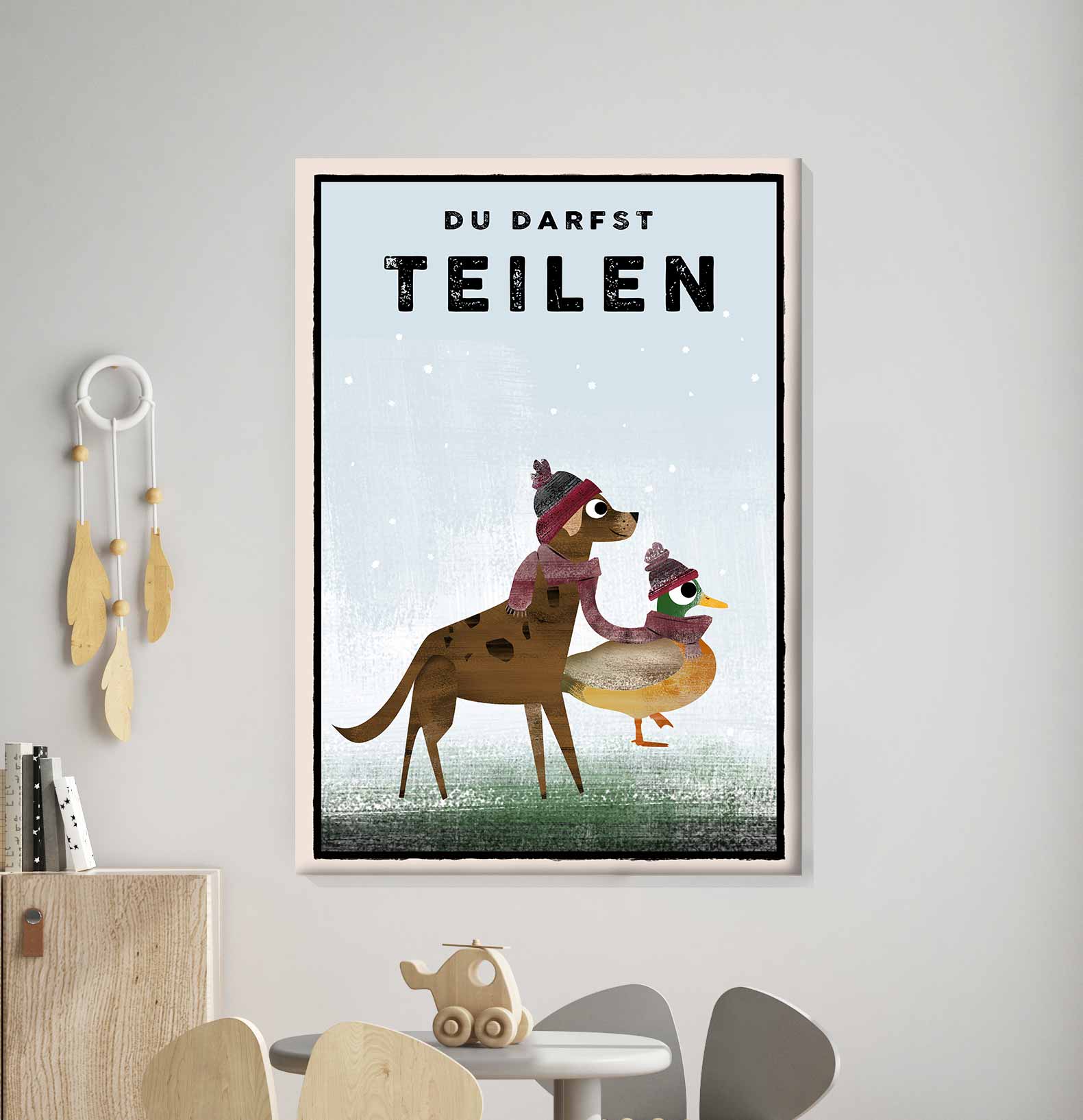 Du darfst TEILEN - Leinwand - Kindermut