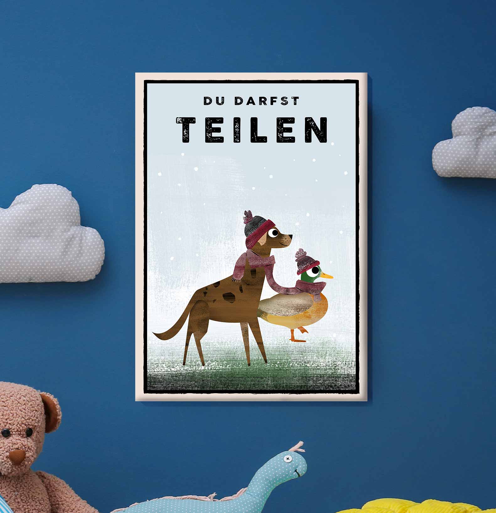 Du darfst TEILEN - Leinwand - Kindermut