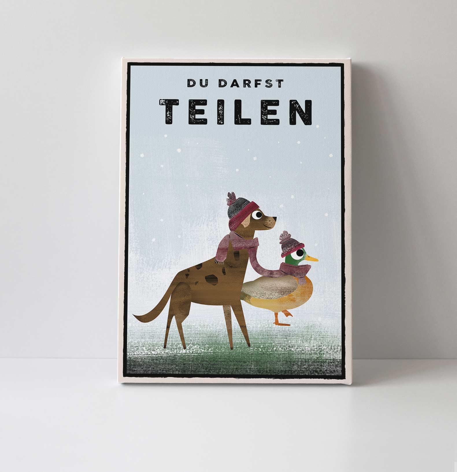 Du darfst TEILEN - Leinwand - Kindermut