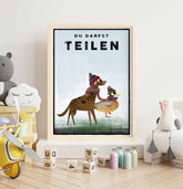 Du darfst TEILEN - Poster - Kindermut