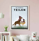 Du darfst TEILEN - Poster - Kindermut