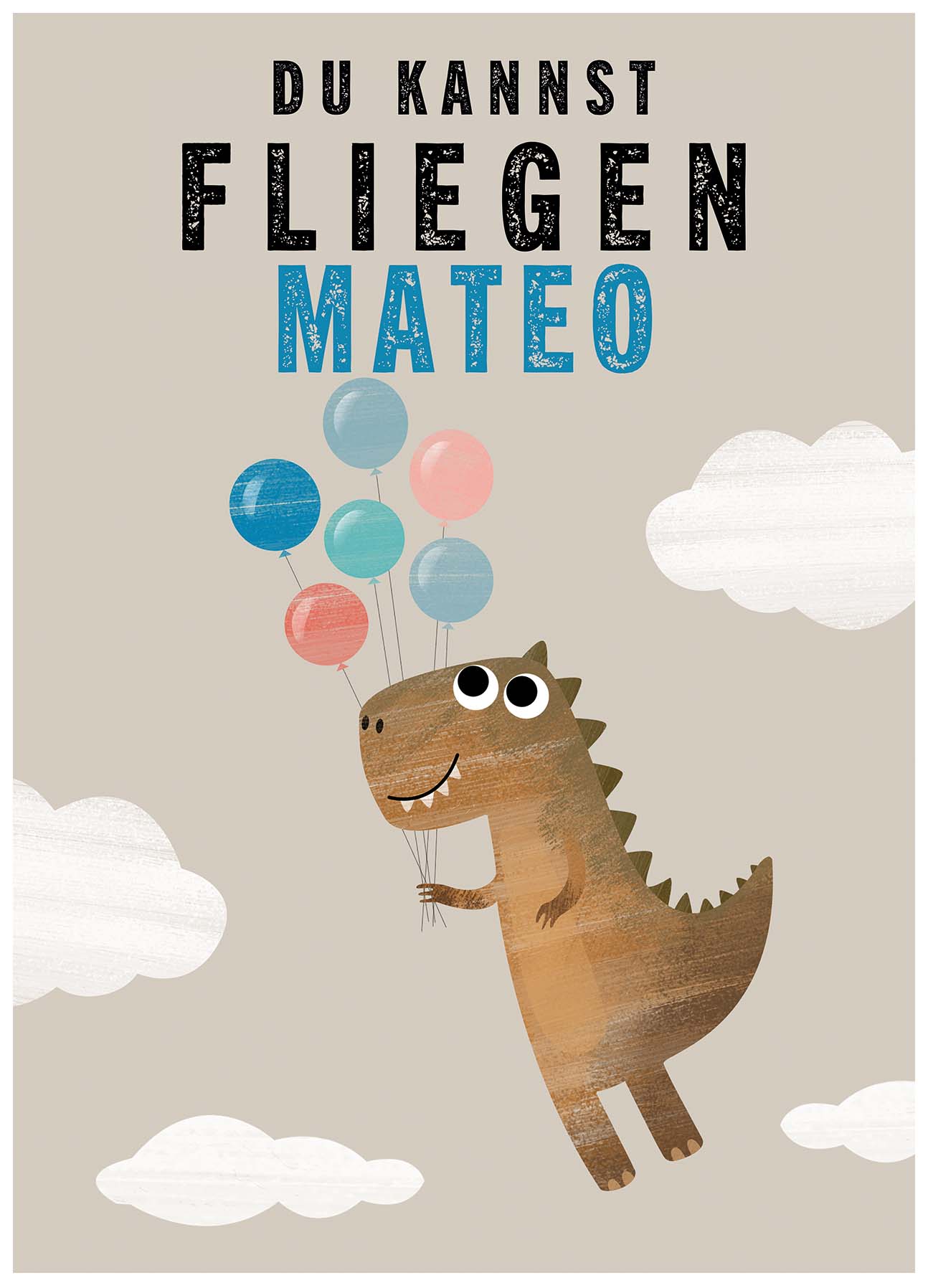 Du kannst fliegen mit Namen personalisiert - Kindermut