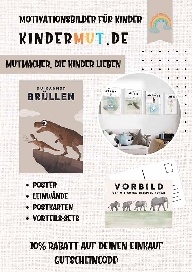 Kostenlose "Entdecke Kindermut.de" Flyer zum Auslegen - Kindermut