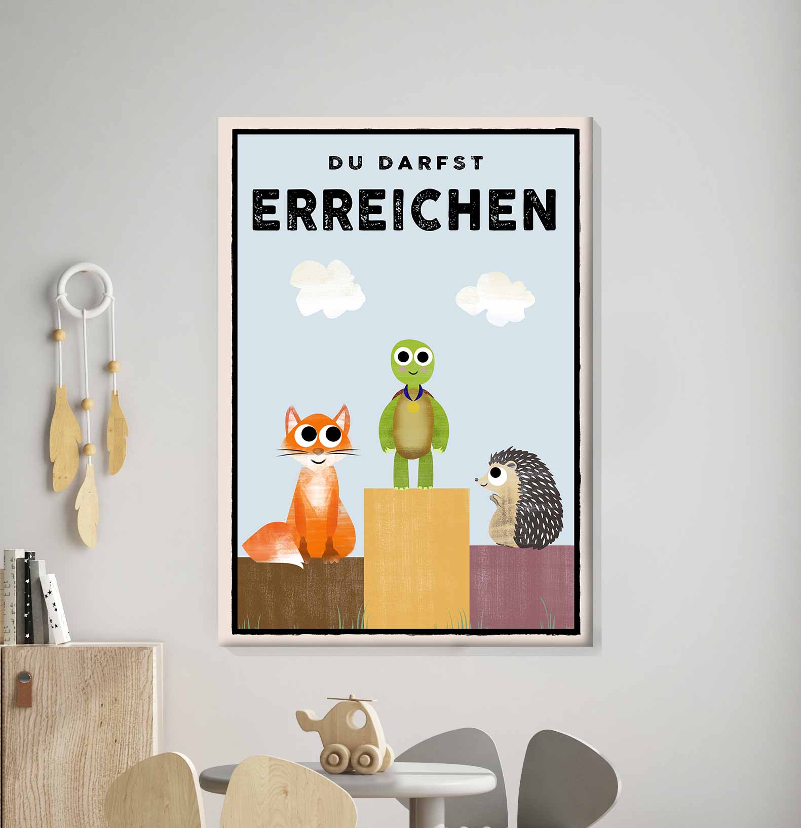 Wunschgabe Sparpaket - 4er Leinwand Set - Kindermut