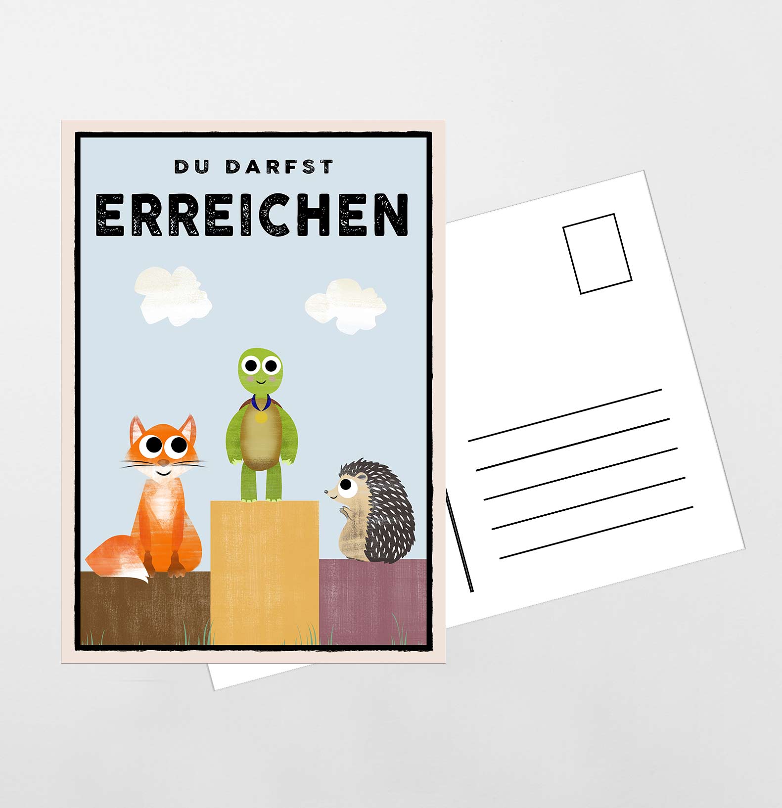 Du darfst ERREICHEN - A5 Postkarte - Kindermut