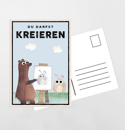 Du darfst Sparpaket - A5 Postkarten Set - Kindermut