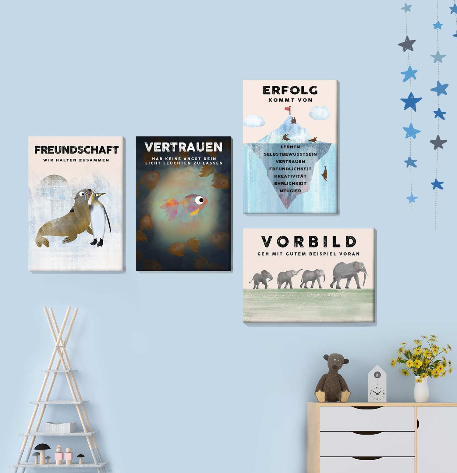 Zauberzukunft Sparpaket - 4er Leinwand Set - Kindermut